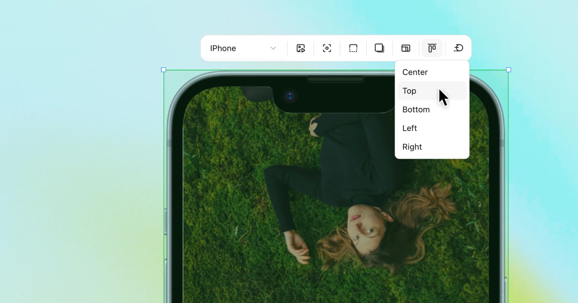 Container mockups (browser, iPhone)